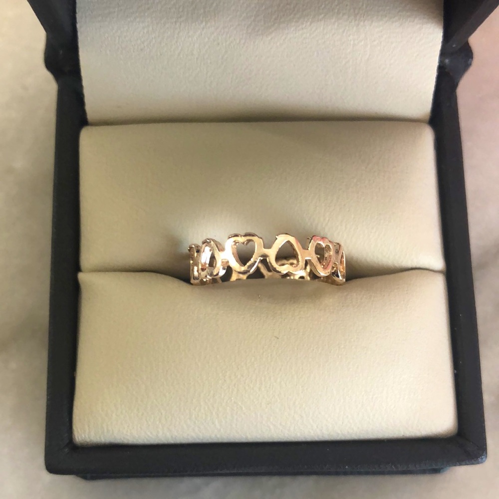 Infinity Hearts Silver Plated Ring - Picture 2 of 4